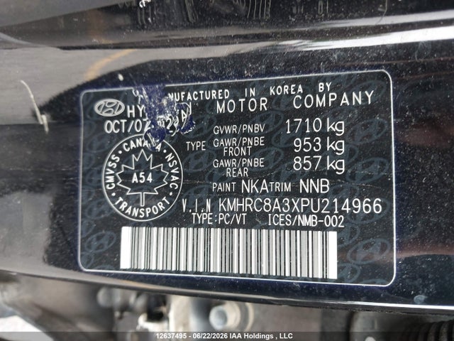 Продаж на аукціоні авто 2023 Hyundai Venue, vin: KMHRC8A3XPU214966, номер лоту: 12637495