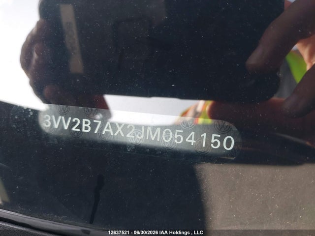 2018 Volkswagen Tiguan Comfortline მანქანა იყიდება აუქციონზე, vin: 3VV2B7AX2JM054150, აუქციონის ნომერი: 12637521