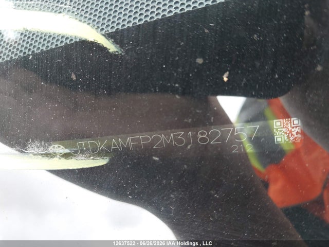 12637522 :رقم المزاد ، JTDKAMFP2M3182757 vin ، 2021 Toyota Prius مزاد بيع