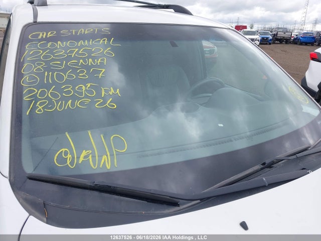 2008 Toyota Sienna Le 7 Passenger მანქანა იყიდება აუქციონზე, vin: 5TDZK23C98S110637, აუქციონის ნომერი: 12637526