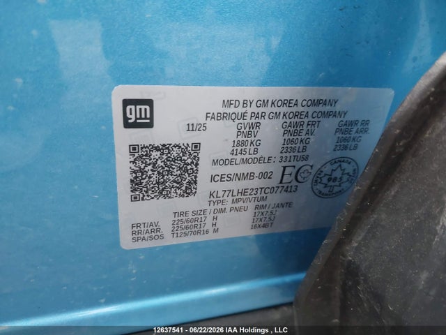 Chevrolet TRAX 1LT 2026 KL77LHE23TC077413 Image 9