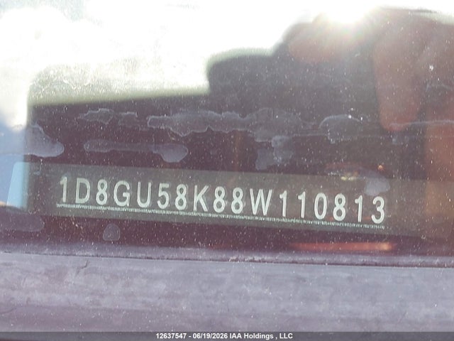 12637547 :رقم المزاد ، 1D8GU58K88W110813 vin ، 2008 Dodge Nitro Slt مزاد بيع