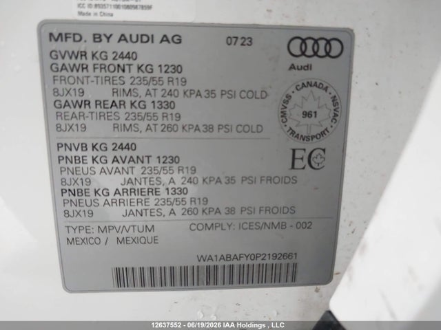 WA1ABAFY0P2192661 Audi Q5 40 Komfort