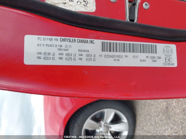 Dodge Charger Sxt 2015 2C3CDXHG2FH745515 Image 9