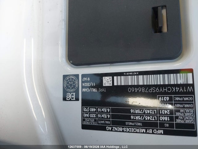 W1Y4KCHY9SP786460 Mercedes-Benz Sprinter 2500