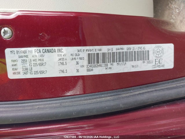 Dodge Grand Caravan Se 2017 2C4RDGBG9HR611998 Image 9