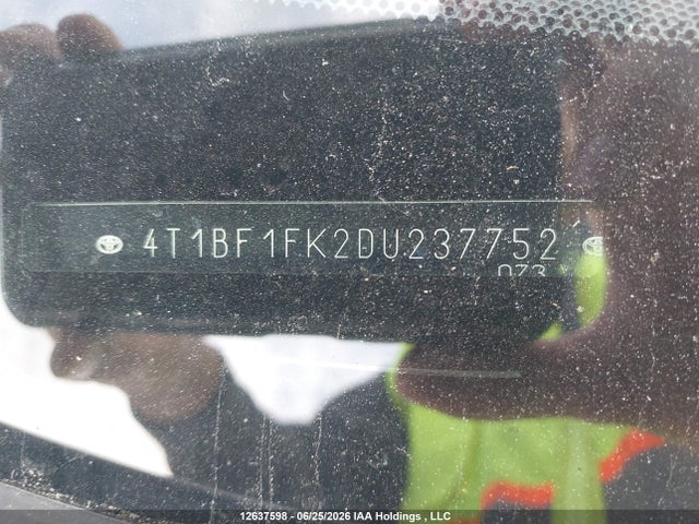 12637598 :رقم المزاد ، 4T1BF1FK2DU237752 vin ، 2013 Toyota Camry Le مزاد بيع