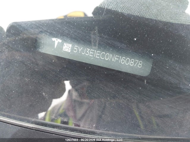 Продажа на аукционе авто 2022 Tesla Model 3 Performance, vin: 5YJ3E1EC0NF160878, номер лота: 12637603