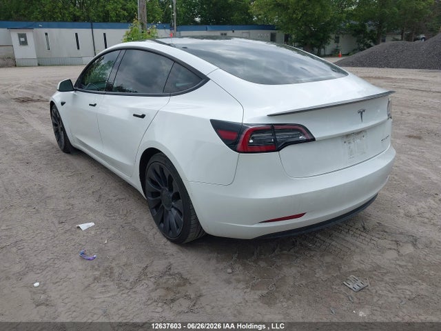 Продажа на аукционе авто 2022 Tesla Model 3 Performance, vin: 5YJ3E1EC0NF160878, номер лота: 12637603