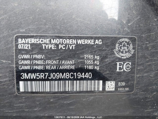 BMW 330XI 2021 3MW5R7J09M8C19440 Image 9