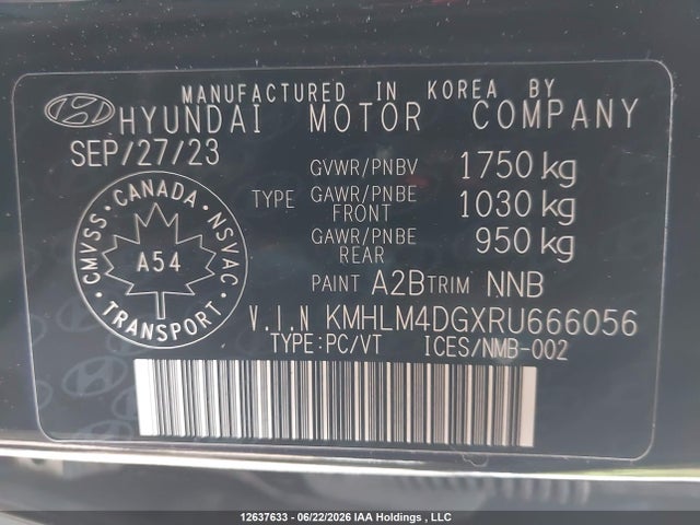 KMHLM4DGXRU666056 Hyundai ELANTRA SEL