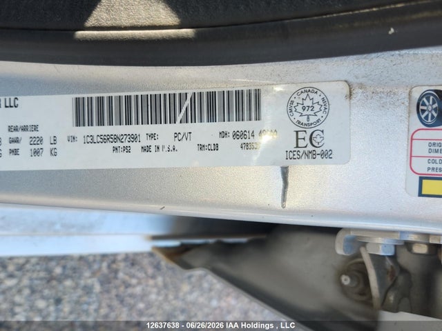 Auction sale of the 2008 Chrysler Sebring Touring, vin: 1C3LC56R58N273901, lot number: 12637638