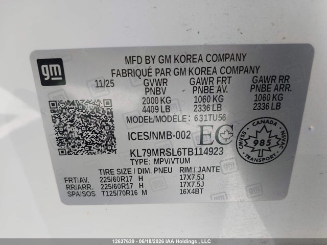 Chevrolet Trailblazer Lt 2026 KL79MRSL6TB114923 Image 9