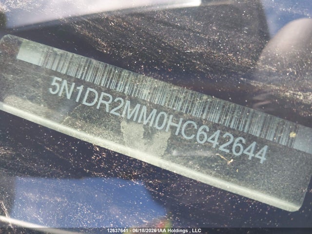 Aukcja sprzedaży 2017 Nissan Pathfinder S/sv/sl/platinum, vin: 5N1DR2MM0HC642644, numer aukcji: 12637641