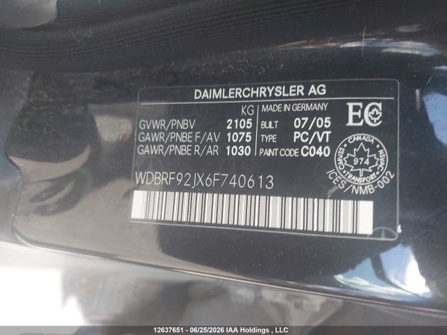 Продажа на аукционе авто 2006 Mercedes-benz C 280 4matic/elegance 4matic, vin: WDBRF92JX6F740613, номер лота: 12637651