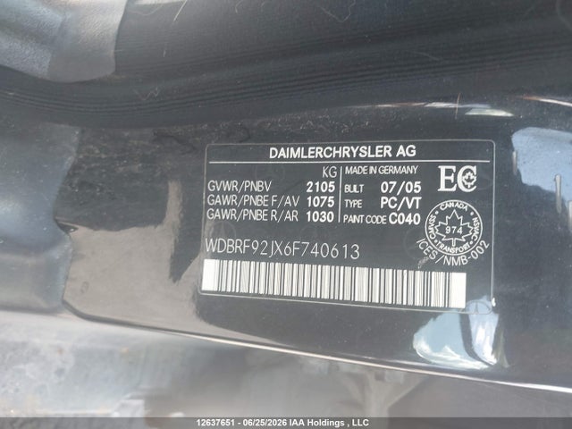 Продажа на аукционе авто 2006 Mercedes-benz C 280 4matic/elegance 4matic, vin: WDBRF92JX6F740613, номер лота: 12637651