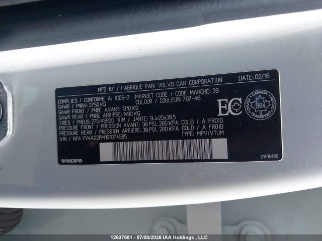 Volvo XC90 T6 2016 YV4A22PM1G1074595 Image 19