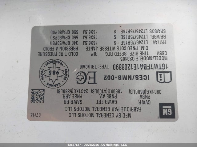 1GTW7FBA1E1208890 GMC GMC