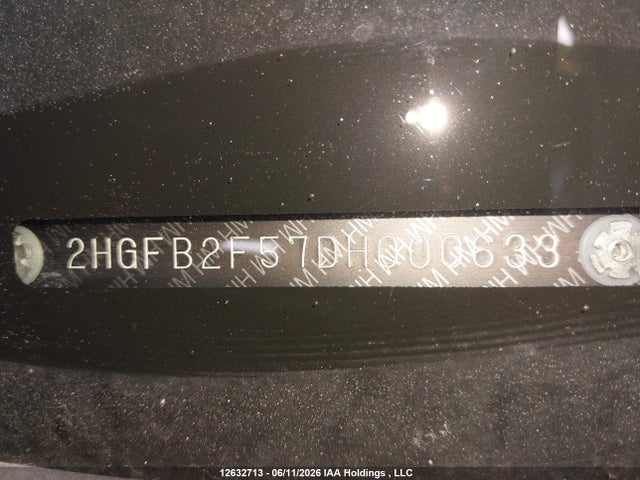 2013 Honda Civic Ex 4dr მანქანა იყიდება აუქციონზე, vin: 2HGFB2F57DH000633, აუქციონის ნომერი: 12632713