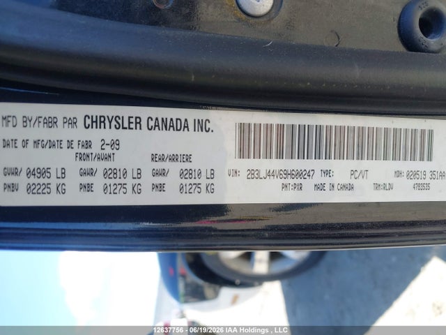 Продажа на аукционе авто 2009 Dodge Challenger Se/sxt, vin: 2B3LJ44V69H600247, номер лота: 12637756