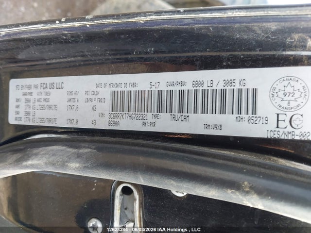 2017 Ram 1500 St მანქანა იყიდება აუქციონზე, vin: 3C6RR7KT7HG722321, აუქციონის ნომერი: 12623284