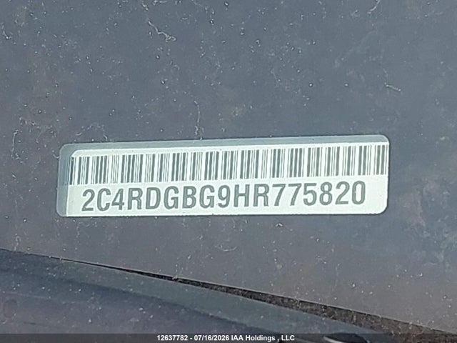 2C4RDGBG9HR775820 Dodge Grand Caravan Cvp/sxt