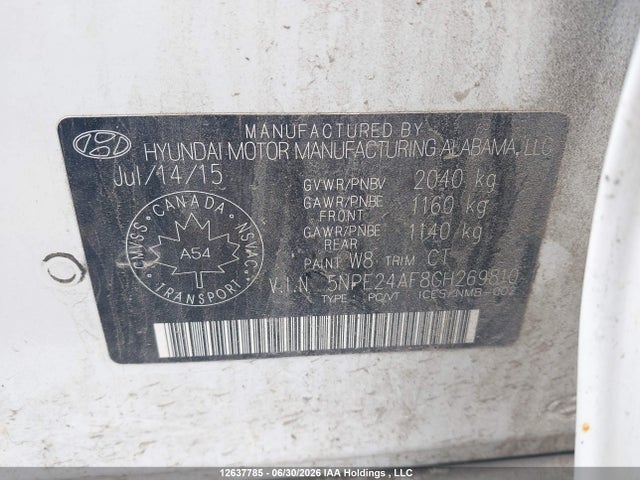 Hyundai SONATA GL 2016 5NPE24AF8GH269810 Image 18