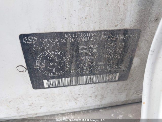Hyundai SONATA GL 2016 5NPE24AF8GH269810 Image 9