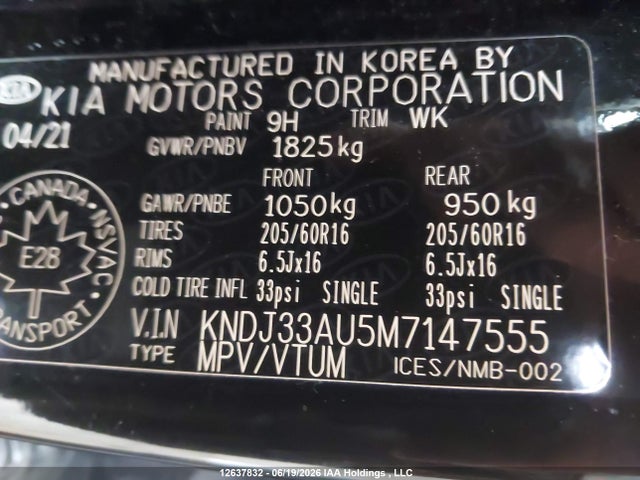 Продаж на аукціоні авто 2021 Kia Soul Ex, vin: KNDJ33AU5M7147555, номер лоту: 12637832