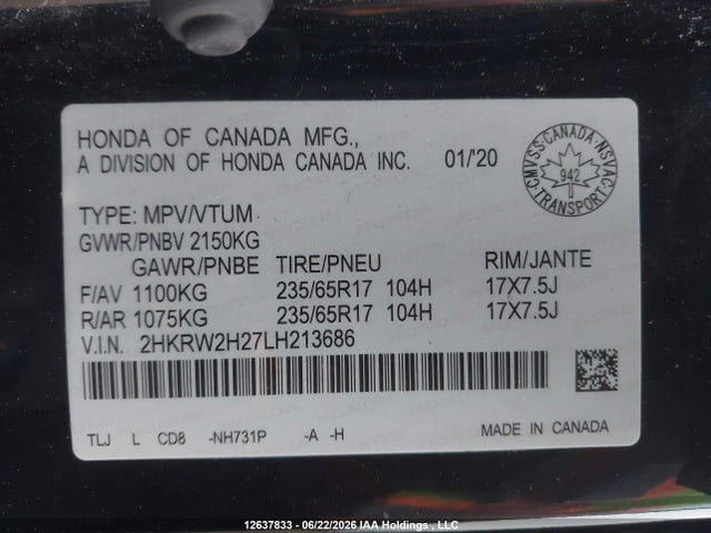 Honda CR-V 2020 2HKRW2H27LH213686 Image 21