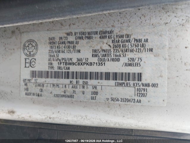 Ford Transit T-350 2023 1FTBW9C8XPKB71351 Image 9