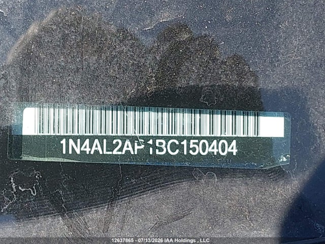 2011 Nissan Altima 2.5 S მანქანა იყიდება აუქციონზე, vin: 1N4AL2AP1BC150404, აუქციონის ნომერი: 12637865