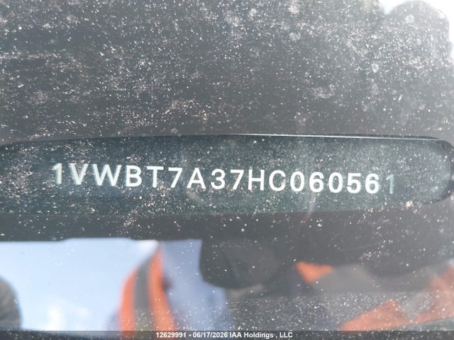12629991 :رقم المزاد ، 1VWBT7A37HC060561 vin ، 2017 Volkswagen Passat 1.8 Tsi Comfortline مزاد بيع