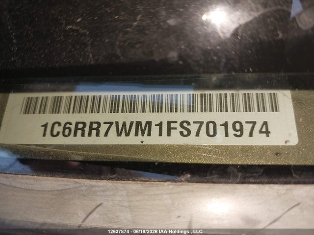 12637874 :رقم المزاد ، 1C6RR7WM1FS701974 vin ، 2015 Ram 1500 Longhorn مزاد بيع
