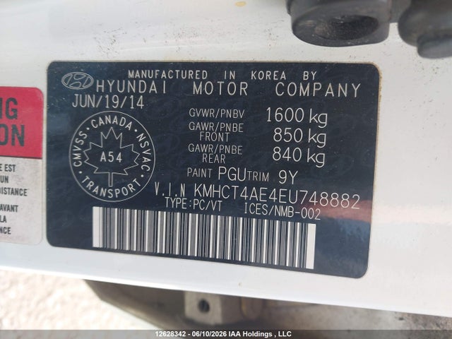 Hyundai ACCENT GL 2014 KMHCT4AE4EU748882 Image 19