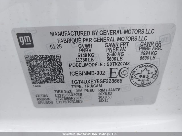 GMC SIERRA 2500HD 2025 1GT4UXEY5SF228668 Image 19