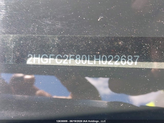 Продажа на аукционе авто 2020 Honda Civic Sport, vin: 2HGFC2F80LH022687, номер лота: 12638009