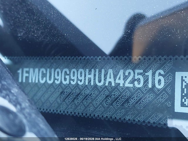 Продаж на аукціоні авто 2017 Ford Escape Se, vin: 1FMCU9G99HUA42516, номер лоту: 12638026