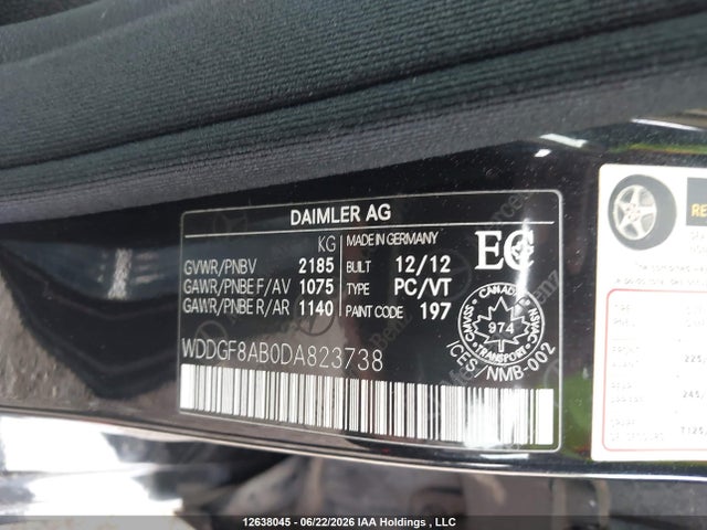 2013 Mercedes-benz C 300 4matic მანქანა იყიდება აუქციონზე, vin: WDDGF8AB0DA823738, აუქციონის ნომერი: 12638045
