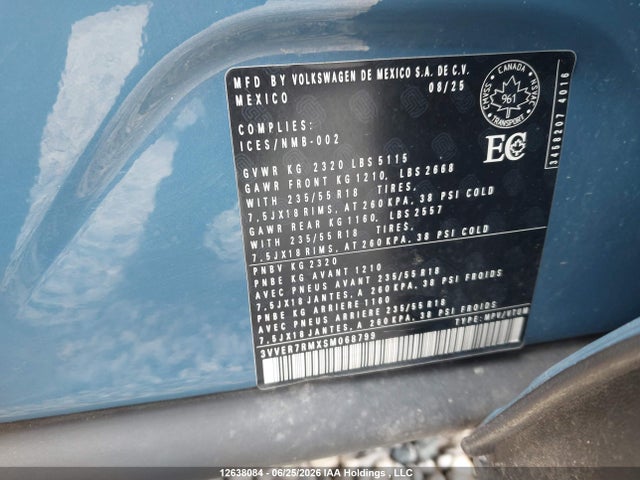 3VVER7RMXSM068799 Volkswagen TIGUAN SE