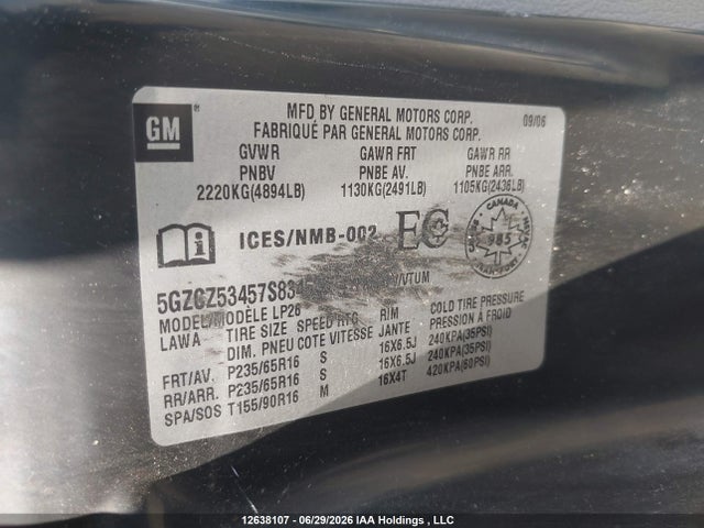 Продаж на аукціоні авто 2007 Saturn Vue, vin: 5GZCZ53457S834535, номер лоту: 12638107