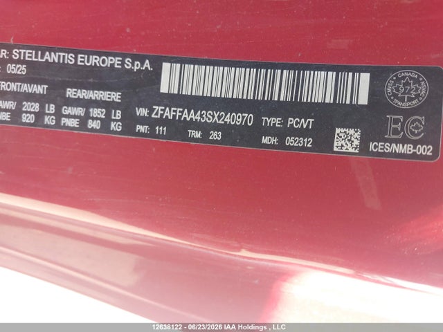 Fiat 500e Bev Red 2025 ZFAFFAA43SX240970 Image 19
