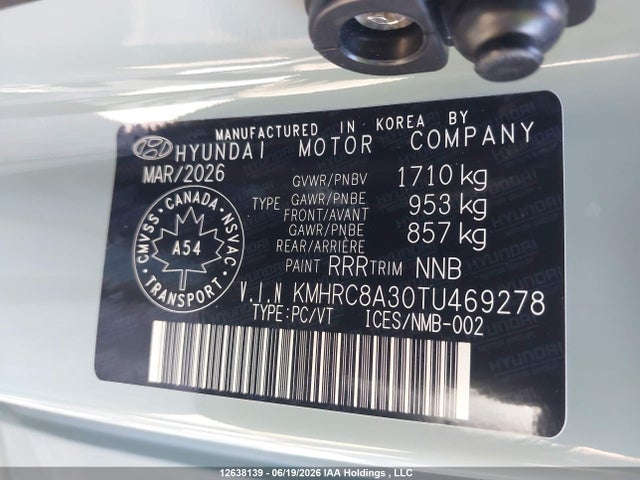 2026 Hyundai Venue Preferred მანქანა იყიდება აუქციონზე, vin: KMHRC8A30TU469278, აუქციონის ნომერი: 12638139