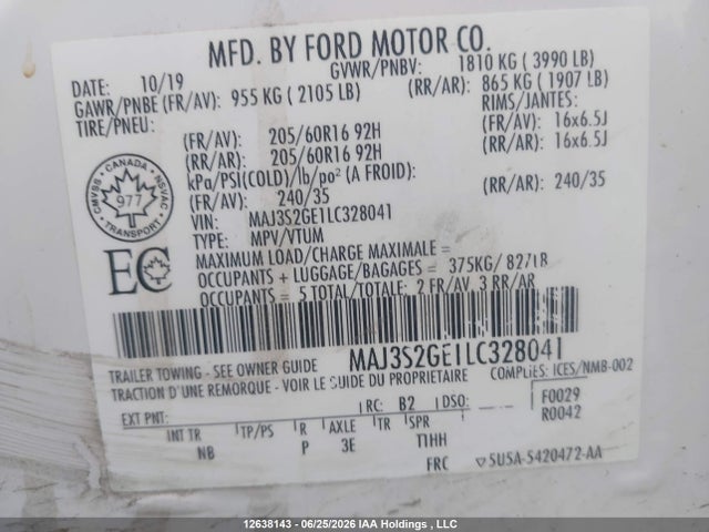 Ford Ecosport Se 2020 MAJ3S2GE1LC328041 Image 9
