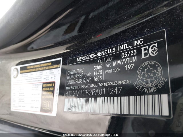 4JGGM1CB2PA011247 Mercedes-Benz Eqe 350 Suv 4matic