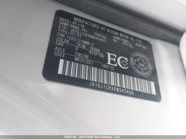 Aukcja sprzedaży 2019 Nissan Qashqai, vin: JN1BJ1CRXKW345450, numer aukcji: 12638183