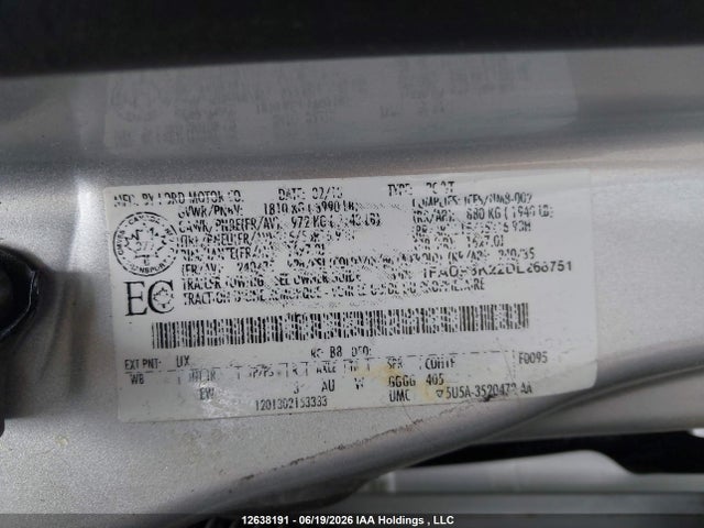 12638191 :رقم المزاد ، 1FADP3K22DL268751 vin ، 2013 Ford Focus Se مزاد بيع
