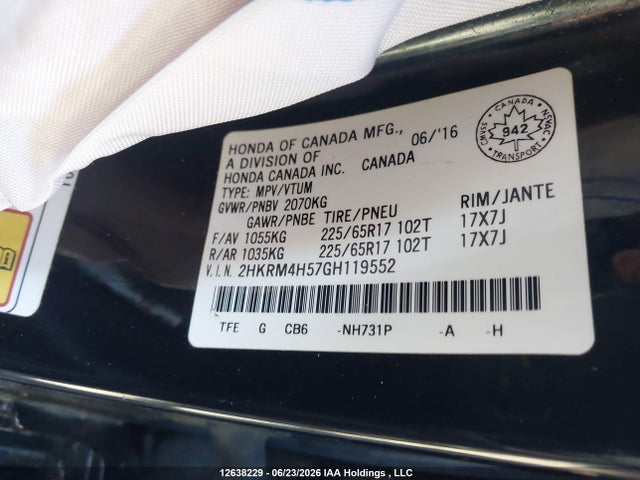 Honda CR-V EX 2016 2HKRM4H57GH119552 Image 22