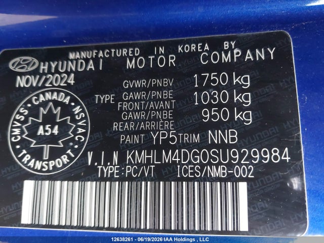 2025 Hyundai Elantra Sel Sport მანქანა იყიდება აუქციონზე, vin: KMHLM4DG0SU929984, აუქციონის ნომერი: 12638261