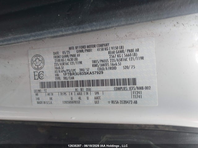 Ford Transit-250 Cargo 2025 1FTBR3U83SKA57929 Image 9